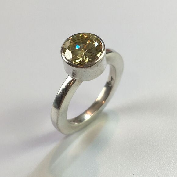 Harlene Korey Kalibre Citrine Ring Size 5 Sterling Silver 925 Scottsdale AZ - Picture 9 of 15